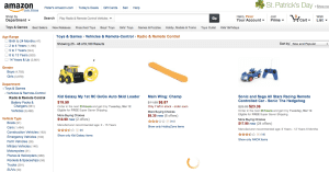 Amazon's snappy category navigation